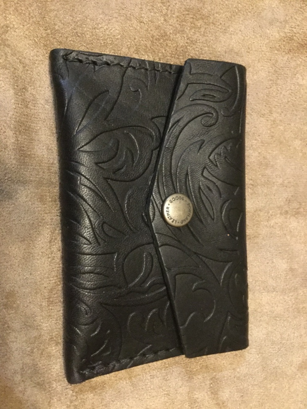 Portland Leather small black wallet